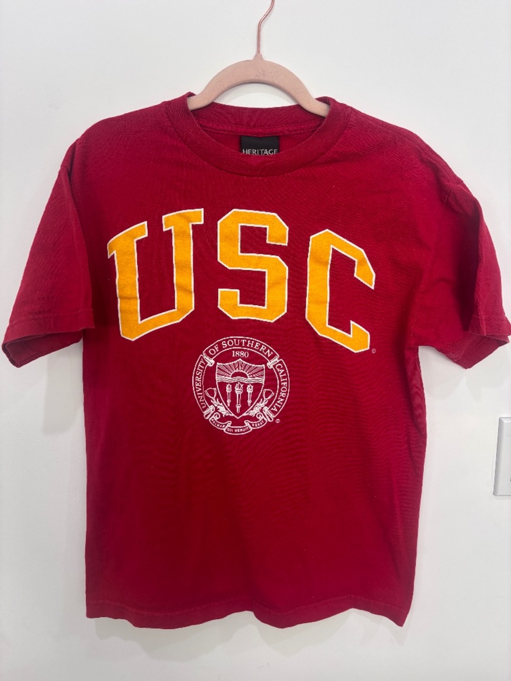 USC Trojans Heritage T-Shirt Red Yellow University of Southern California M